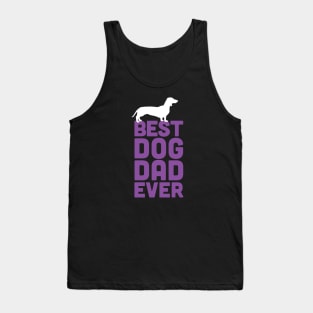 Best Dachshund Dog Dad Ever - Purple Dog Lover Gift Tank Top